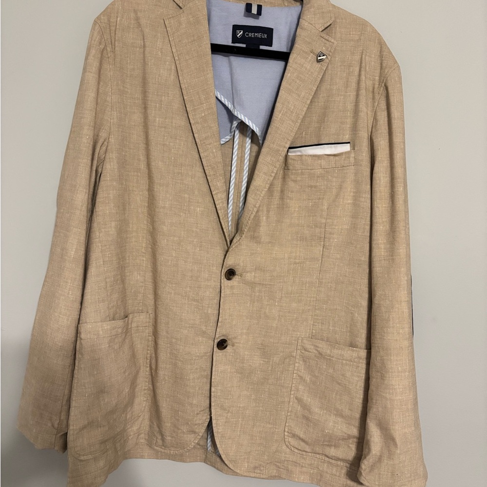 Daniel Cremieux Tan Linen Blend Like New Blazer